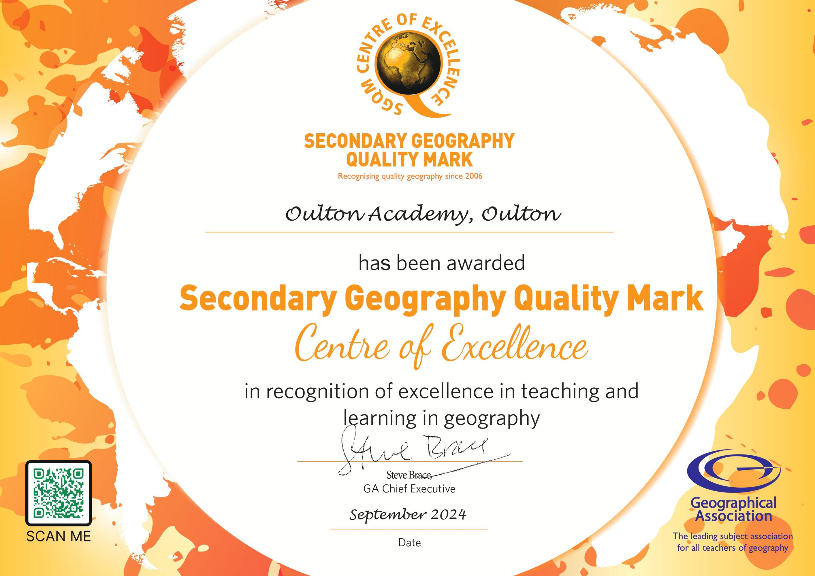 GA SGQM Certificate CE Oulton 2024